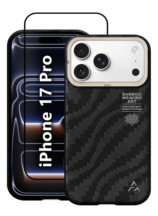 AIRITY Bamboo Fiber Protective Case for iPhone 17 Pro – Ultra Durable, Lightweight & Premium Design Black - Image 2